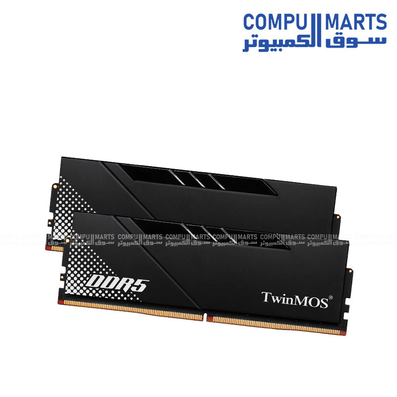TwinMOS TMD532GB60DK36VXB desktop RAM with 32GB dual channel DDR5 6000MHz and black aluminum heat spreader from Compumarts