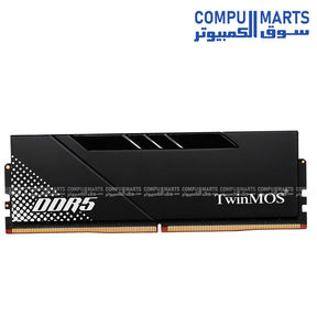 TwinMOS VOLTX DDR5-6000 CL36 16GB Desktop RAM with 6000MT/s speed, Intel XMP 3.0 support, AMD EXPO compatibility, and black aluminum heatsink