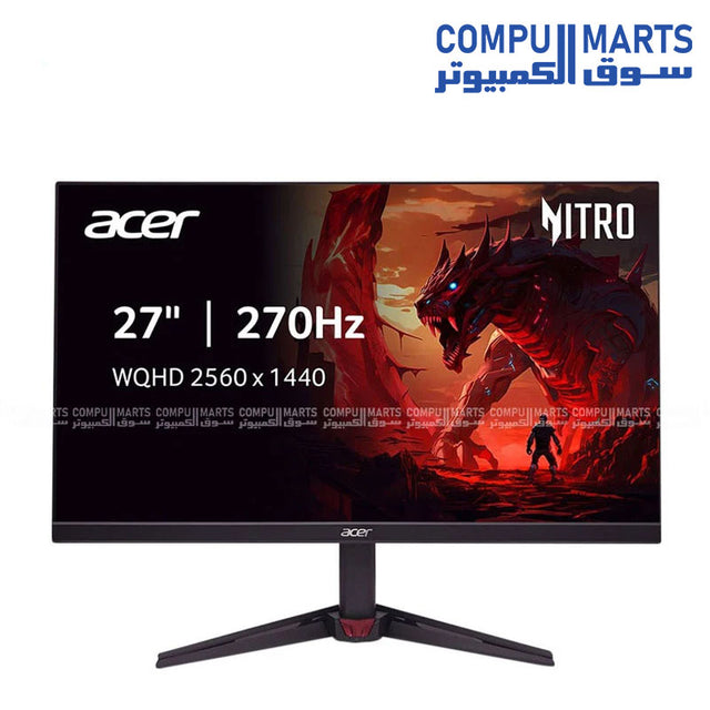 Acer Nitro VG270U Z1 27 inch QHD 270Hz Fast IPS Gaming Monitor FreeSync G-SYNC Compatible