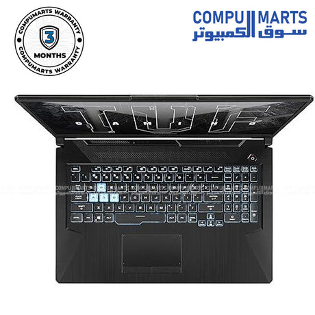 Used ASUS TUF Gaming F17 FX706HCB, Intel i5-11400H, 16GB DDR4, 512GB SSD, 17.3" 144Hz, Windows 11Pro