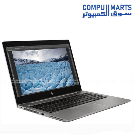 Used HP ZBook 14u G6 laptop with Intel Core i5-8365U, 8GB RAM, 256GB SSD, AMD Radeon Pro WX3200 4GB graphics, 14-inch FHD display, Windows 11 Pro