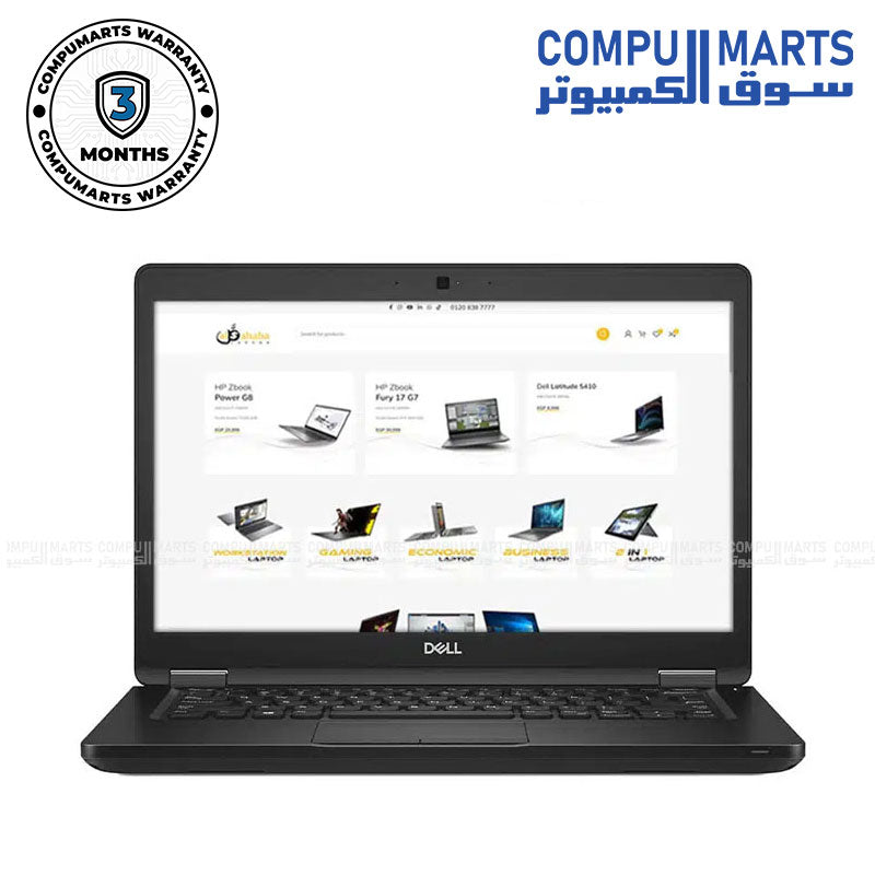 "Used Dell Latitude 5491 Laptop – Intel Core i5-8400H, 16GB RAM, 256GB SSD, NVIDIA GeForce MX130 2GB Graphics, 14-inch Full HD Display, Windows 10 – Available in Egypt"