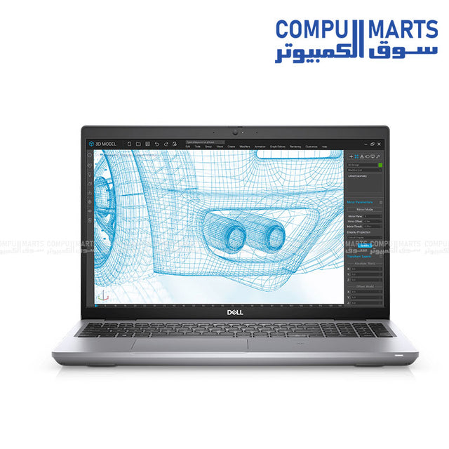 Dell Precision 3561 Laptop with Intel Core i7-11800H, 16GB RAM, 512GB SSD, NVIDIA T1200 4GB Graphics, 15.6-inch FHD IPS Display, Windows 11 – Available in Egypt
