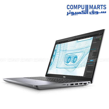 Dell Precision 3561 Laptop with Intel Core i7-11800H, 16GB RAM, 512GB SSD, NVIDIA T1200 4GB Graphics, 15.6-inch FHD IPS Display, Windows 11 – Available in Egy