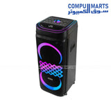 VOVO V-1195 Dual 10-Inch RGB Party Speaker