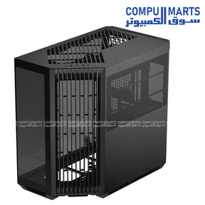 APNX V1 Mid-Tower PC Case – supports ATX, Micro-ATX, and Mini-ITX motherboards – sleek black or white design with tempered glass side panel and optimized airflow