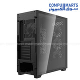 XPG Valor Air Pro mid tower gaming PC case with tempered glass panel and four ARGB cooling fans