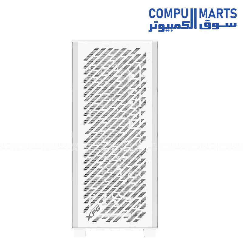 XPG Valor Air Pro mid tower gaming PC case with tempered glass panel and four ARGB cooling fans