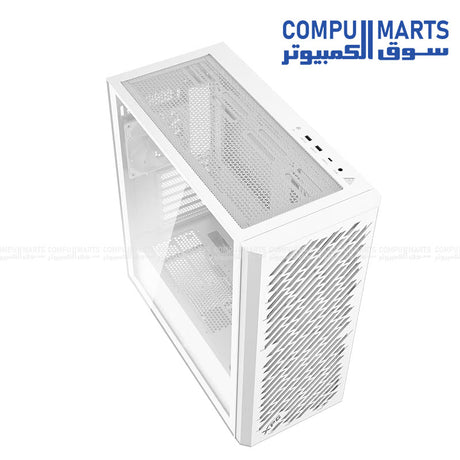 XPG Valor Air Pro mid tower gaming PC case with tempered glass panel and four ARGB cooling fans