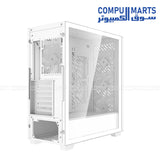 XPG Valor Air Pro mid tower gaming PC case with tempered glass panel and four ARGB cooling fans