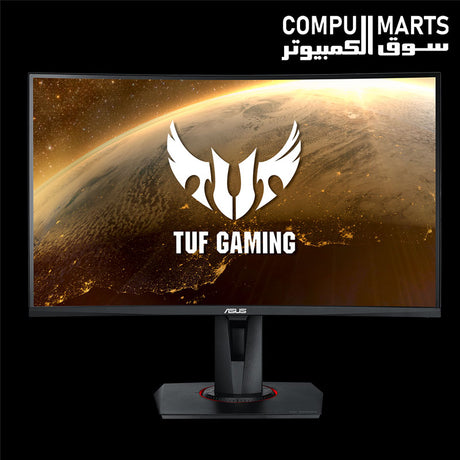 ASUS TUF Gaming VG27WQ 27-inch curved gaming monitor front view