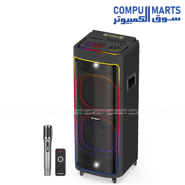 VOVO V-1295 dual 12 inch 100W party speaker with 12V 10000mAh graphene battery