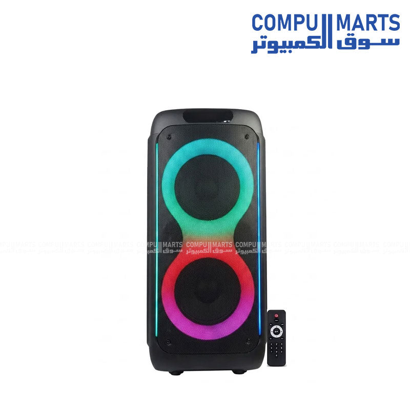 VOVO V-2860 Double 8-Inch RGB Portable Subwoofer Speaker