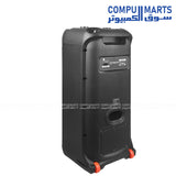 Black VOVO V-2875 Dual Party Speaker with MP3 and TF Card function