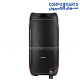 VOVO V-2885 Dual Party Speaker with Trolley, Double 8 Inch, 50W, Black