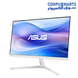 ASUS VU249HFI-W IPS monitor featuring SmoothMotion technology, 1ms MPRT response time, and built-in Air Ionizer for comfortable everyday viewing