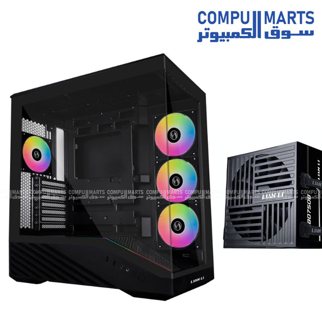 LIAN LI V100R case – mid tower – 4 ARGB PWM fans – 750W 80 plus bronze PSU – smart cable management – LIAN LI
