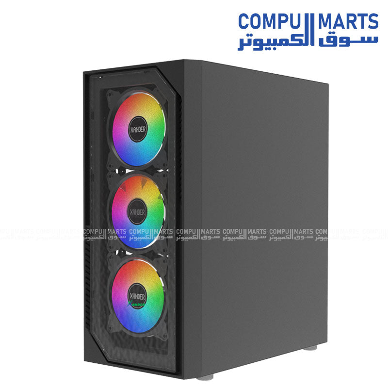 Velox II Mesh Black PC case Velox II Mesh Black PC case supporting E-ATX ATX M-ATX ITX motherboard compatibility for PC case Egypt availability through Compumarts