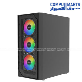 Velox II Mesh Black PC case Velox II Mesh Black PC case supporting E-ATX ATX M-ATX ITX motherboard compatibility for PC case Egypt availability through Compumarts