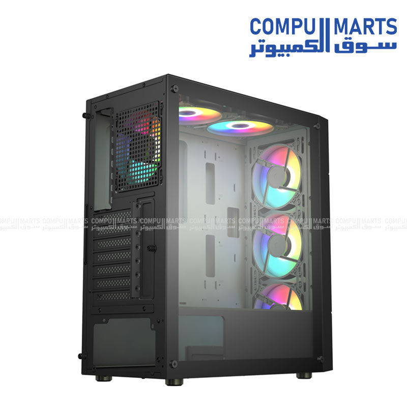 Velox II Mesh Black PC case Velox II Mesh Black PC case supporting E-ATX ATX M-ATX ITX motherboard compatibility for PC case Egypt availability through Compumarts