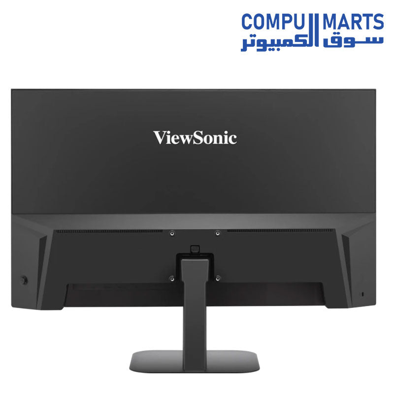 Front view of the flat ViewSonic VA2708-4K-MHD 4K monitor featuring a 16:9 aspect ratio and HDR10 support.
