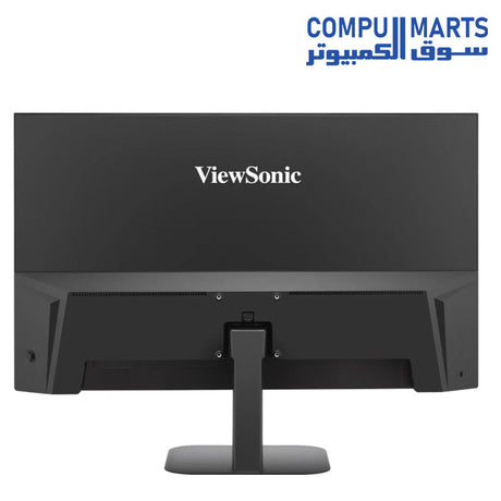 Front view of the flat ViewSonic VA2708-4K-MHD 4K monitor featuring a 16:9 aspect ratio and HDR10 support.