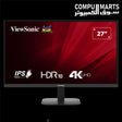 Connectivity ports on the ViewSonic VA2708-4K-MHD including HDMI 2.1 and DisplayPort inputs.
