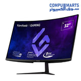 ViewSonic VX3218C-2K 32 inch display showcasing 2560 x 1440 resolution for Egyptian buyers at Compumarts.