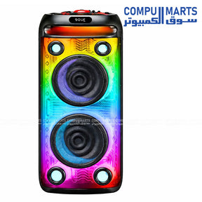 Vovo V-2880 Party RGB Portable Bluetooth Speaker with 50W output and 2x 8-inch speaker units