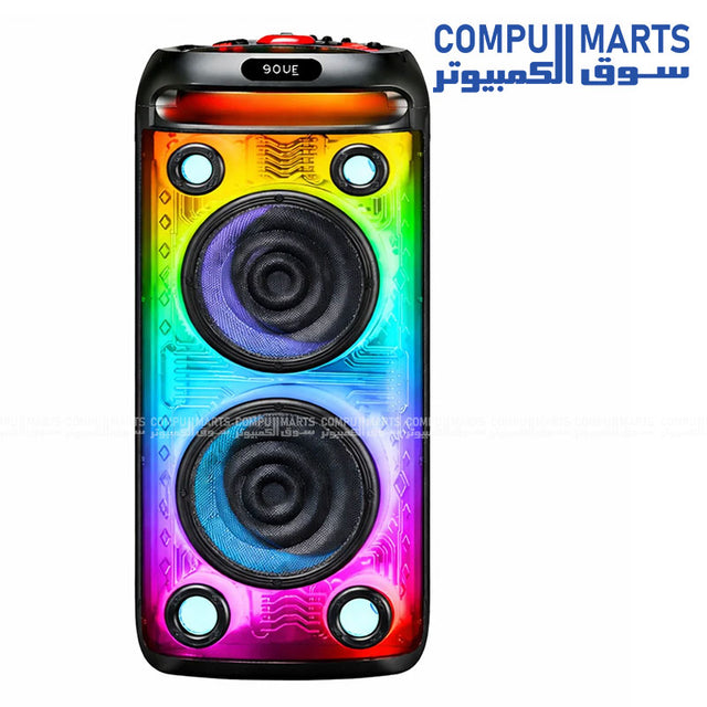 Vovo V-2880 Party RGB Portable Bluetooth Speaker with 50W output and 2x 8-inch speaker units