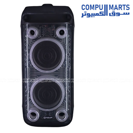 Vovo V-2880 portable Bluetooth speaker featuring USB, TF, microphone and Bluetooth support