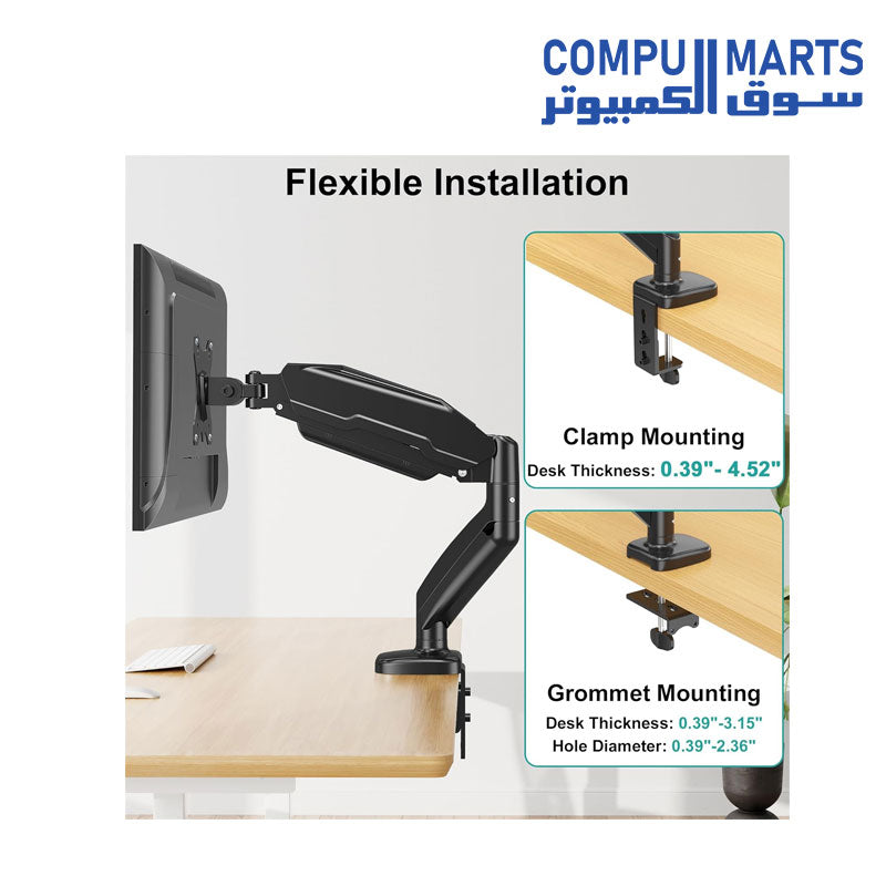 MOUNT PRO Single Monitor Desk Mount