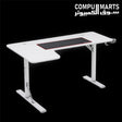 WJCOOLMAN white L-shaped gaming desk measuring 160 × 100 cm.