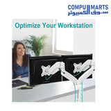 MOUNT PRO Dual Monitor Mount Fits 13 to 32 Inch Screen, Height Adjustable Monitor Stand for 2 Monitors