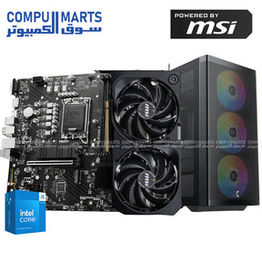 i5-12400F Gaming Build – MSI B760M-P – 16GB DDR5 – 500GB NVMe – RTX 5060 Series – 750W Gold