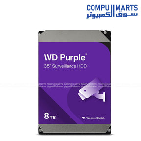 WD Purple Surveillance Hard Drive 2TB to 12TB – 24/7 Reliable CCTV Storage for Security Systems in Egypt