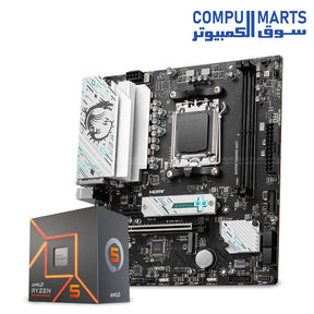 AMD Ryzen 5 7600 Processor + MSI B650M Gaming WiFi DDR5 Motherboard Bundle – AM5 Platform – Next-Gen Gaming & Productivity PC Build – DDR5 & PCIe 5.0 Support – Egypt

