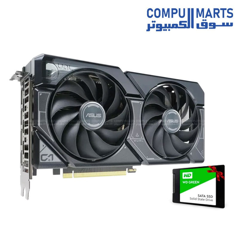 ASUS Dual RTX 4060 8GB OC Edition GDDR6 + WD SSD GREEN 240 SATA  (FREE ) BUNDLE