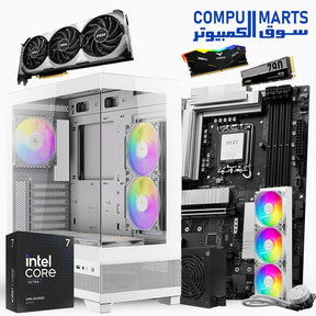 Intel Core Ultra 7 265KF + MSI PRO Z890-P WiFi DDR5 Motherboard + MSI RTX 4060 Ti VENTUS 3X E OC 8GB GPU + TEAM DELTA RGB DDR5 32GB RAM + Lexar NM790 1TB NVMe SSD + Cooler Master MasterLiquid 360L Core White ARGB + Antec CX700 Case + Antec Atom B850 Bronze PSU – Gaming PC Bundle – Egypt

