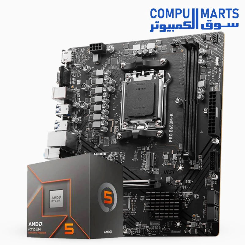 AMD Ryzen 5 8400F (4.2 GHz) — Ryzen 5 8000 Series 6-Core, 12-Threads, Socket AM5, 65W Processor - 100-100001591BOX