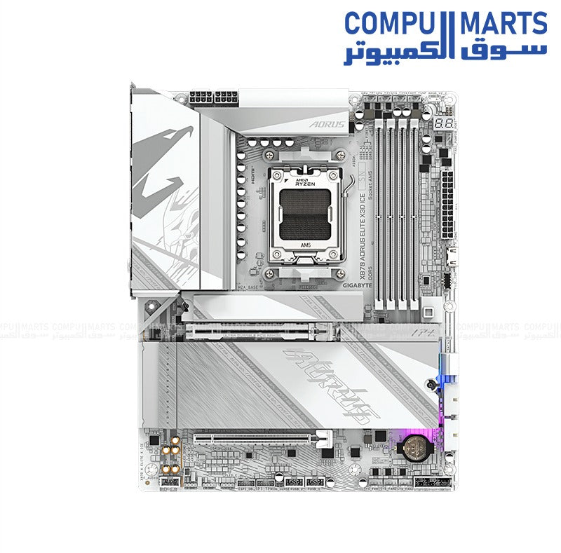 GIGABYTE X870 AORUS ELITE X3D ATX AM5 Motherboard, AMD X870 Chipset, DDR5 8800MHz OC, PCIe 5.0, Dual USB4, Wi-Fi 7, 5GbE LAN