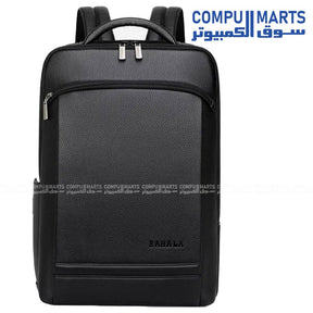 Rahala RAL5604-1 Black leather laptop bag with 15.6-inch laptop and 11-inch tablet capacity