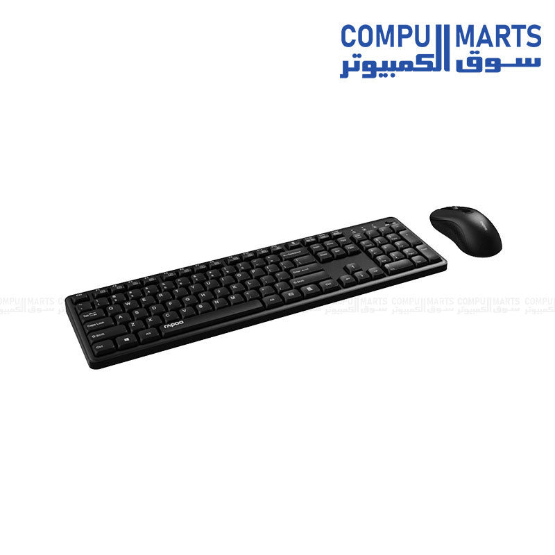 Black full-size 105-key wireless keyboard