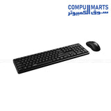 Black full-size 105-key wireless keyboard
