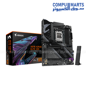 GIGABYTE X870 AORUS ELITE X3D AM5 motherboard with AMD X870 chipset, DDR5 support and PCIe 5.0 from Compumarts