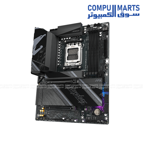 AMD AM5 motherboard supporting Ryzen 9000, Ryzen 8000 and Ryzen 7000 processors with DDR5 memory