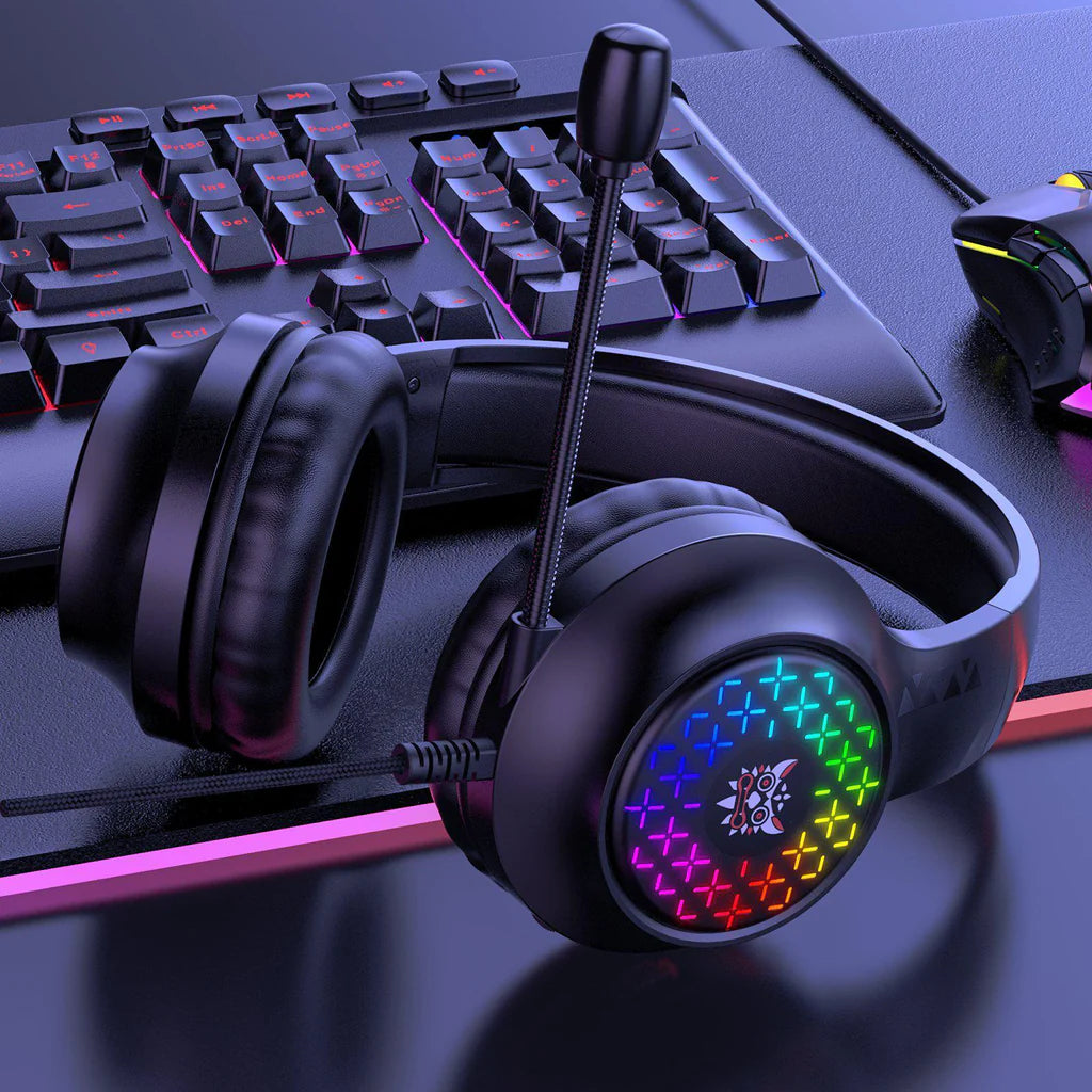 Onikuma  X7 PRO Wired Gaming Headset RGB Light Noise-canceling Headphone With Microphone for PS4 / PC/ XboxOne