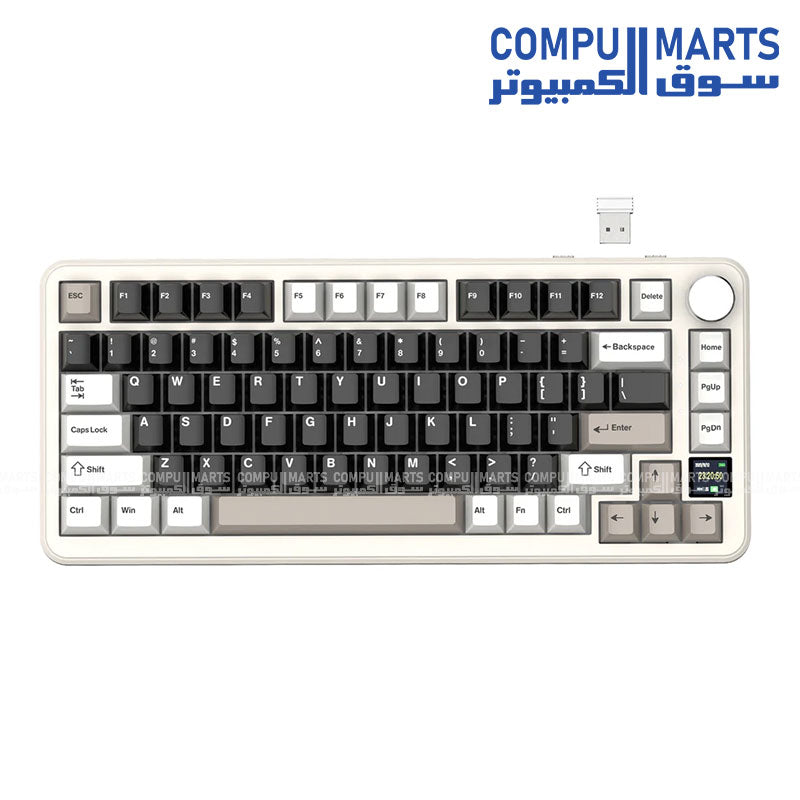 X85PRO keyboard featuring 2.4G Wireless Bluetooth 5.0 USB-C Wired connectivity and 4000mAh Li-battery for multi-device use