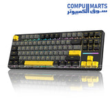 X87 wireless mechanical keyboard featuring 2.4G Wireless Bluetooth 5.0 and USB-C wired connectivity for multi-device compatibility