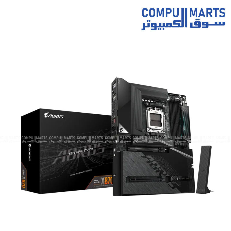 GIGABYTE X870 AORUS STEALTH ATX AM5 Motherboard DDR5 PCIe 5.0 USB4 Wi-Fi 7 5GbE LAN